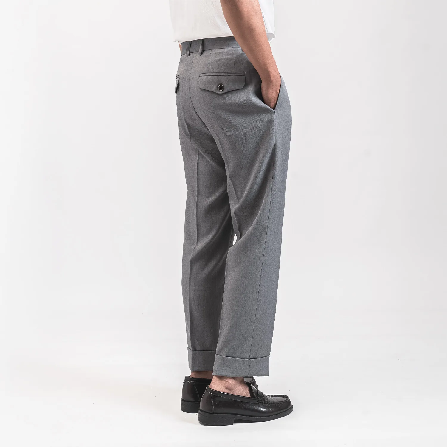 Formal Pearl Grey Ankle Cuff