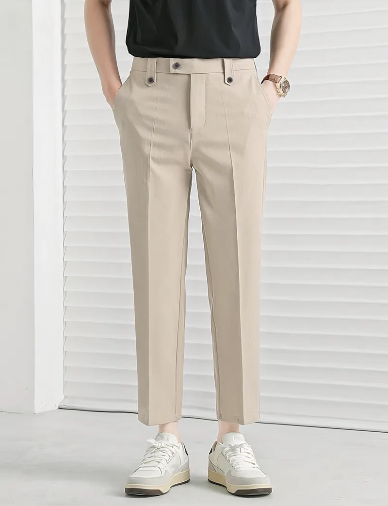 Cream Executive Ankle Pant