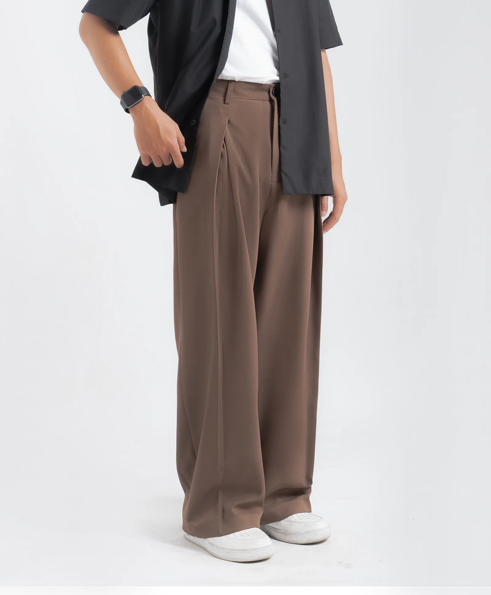 Milo Brown City Loose Wide Pant