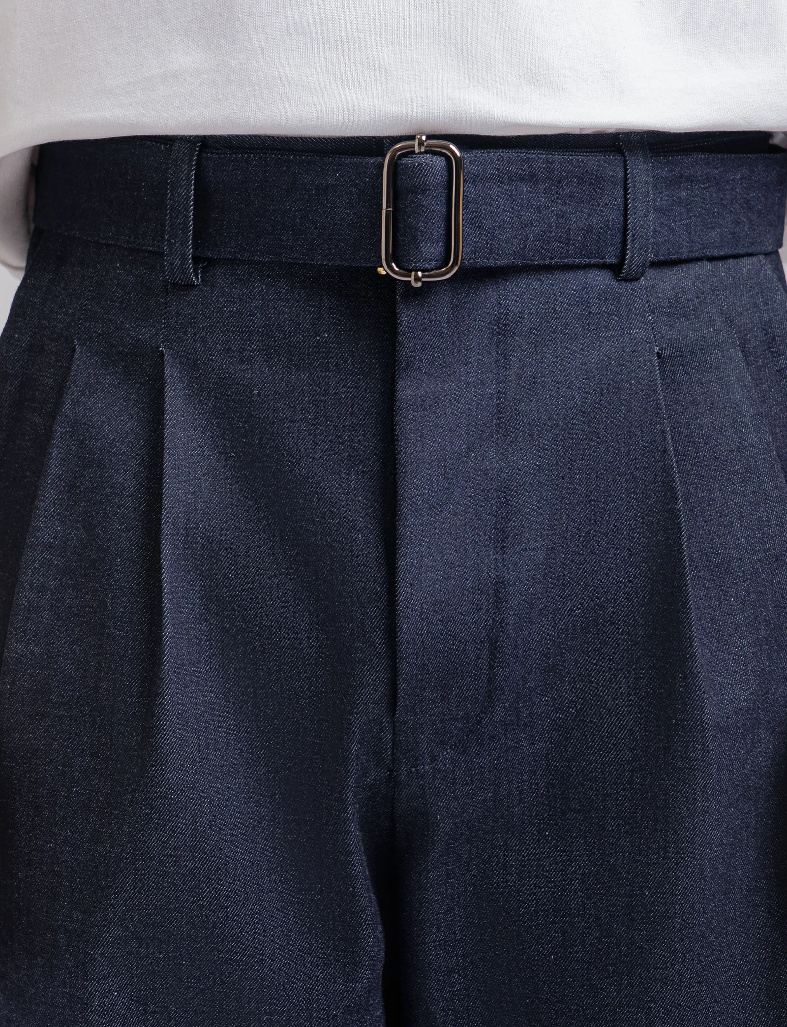 Navy Blue Elite Wide Raw Denim Pant