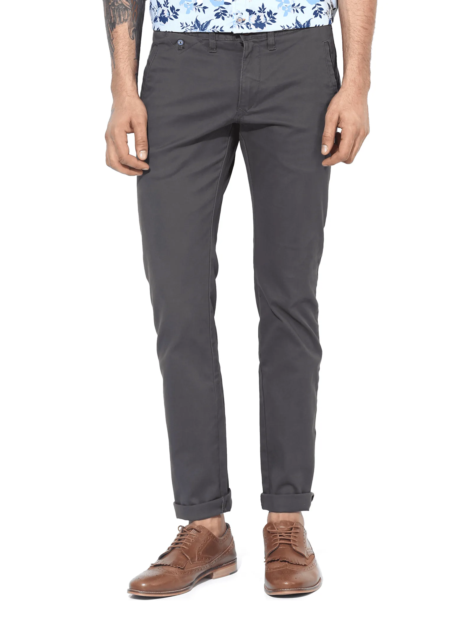 Amber Dark Grey Chino