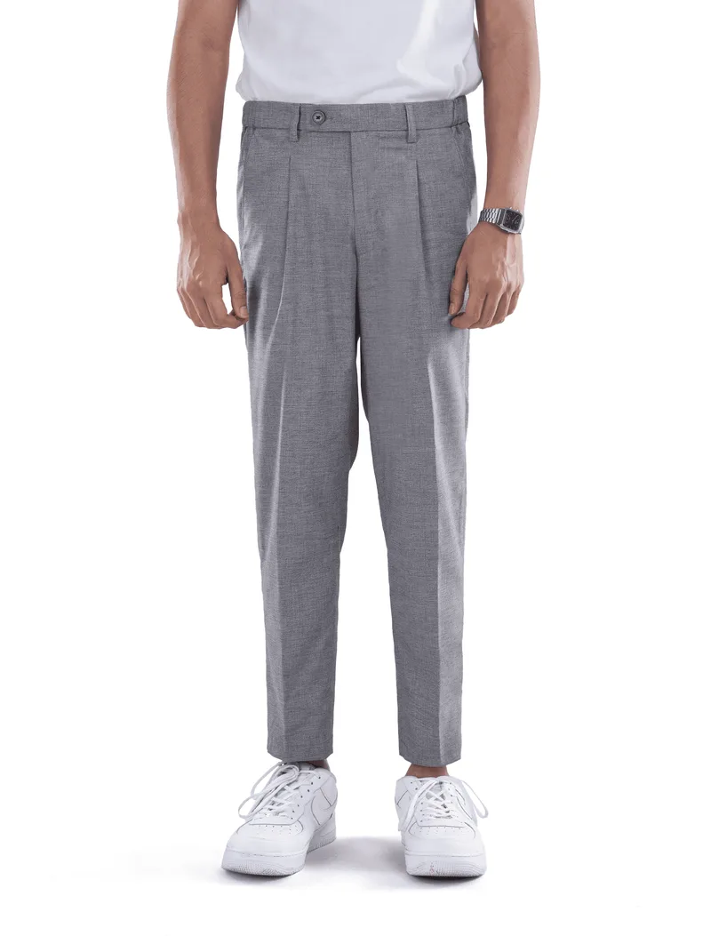 Pearl Grey Smart Waist Ankle Pant