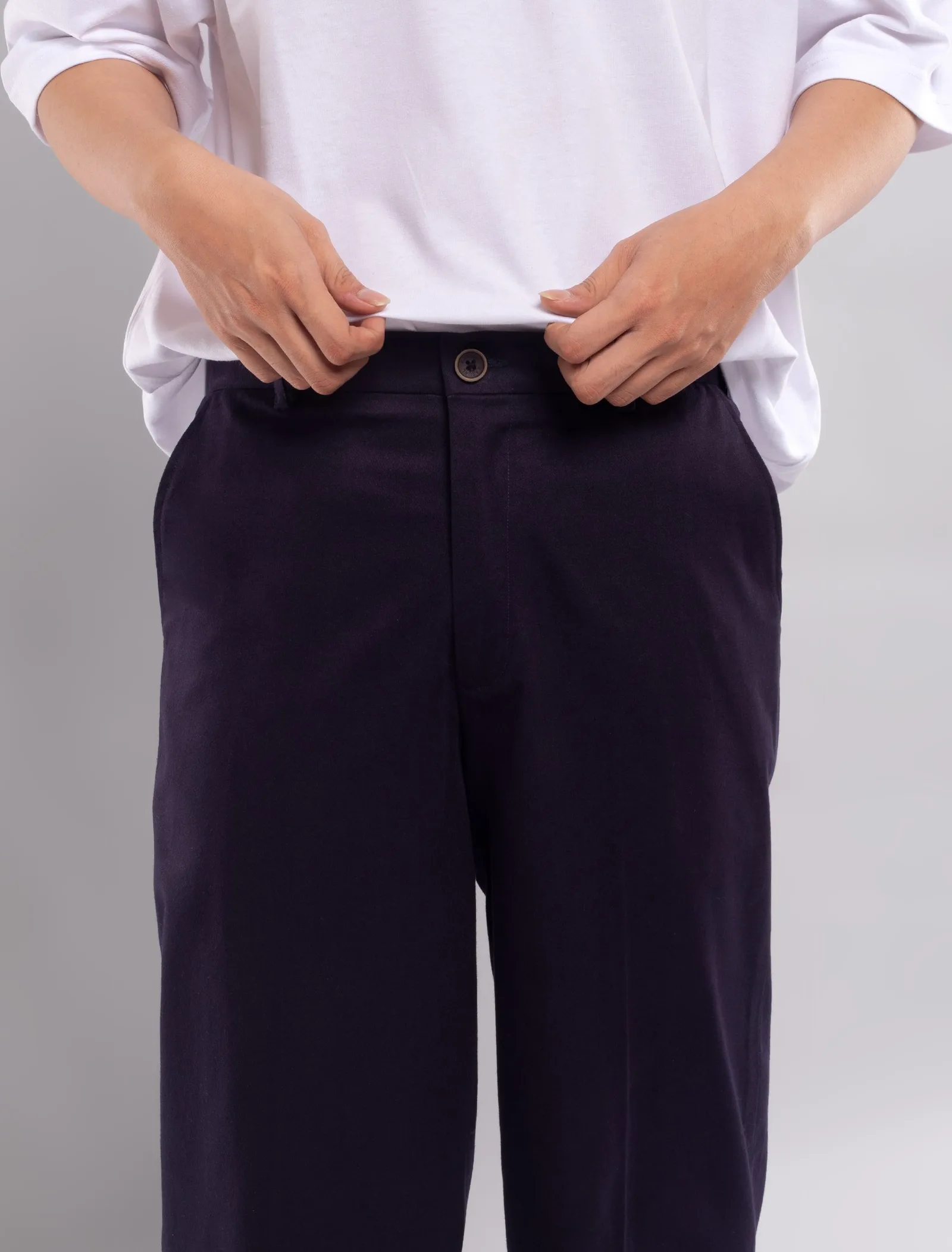 Navy Chino Wide Pant