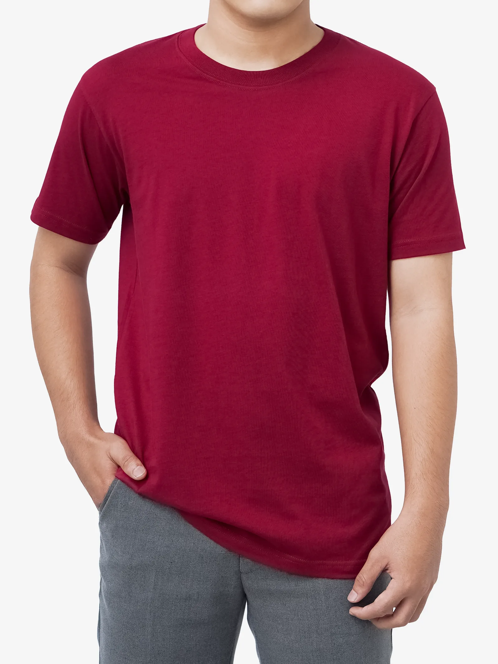 Crew Maroon Red Tee