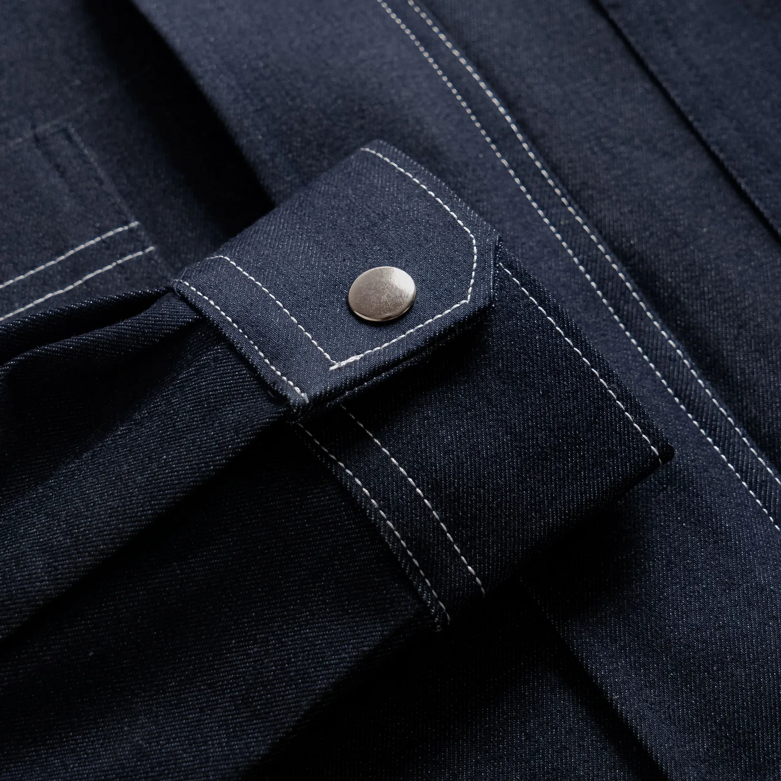 Navy Blue Work Denim Jacket