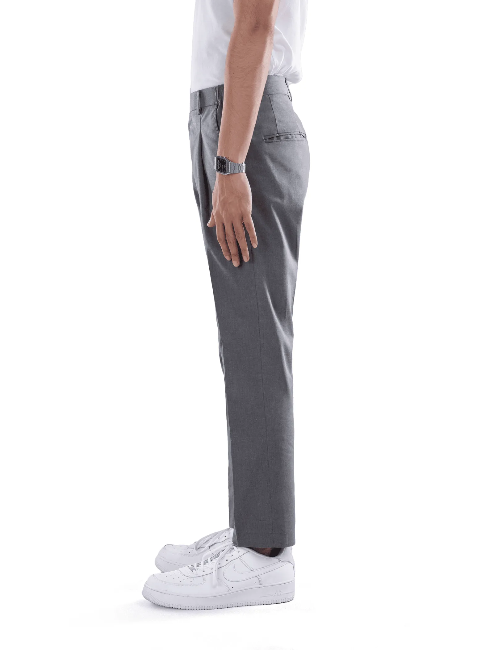 Grey Smart Waist Ankle Pant