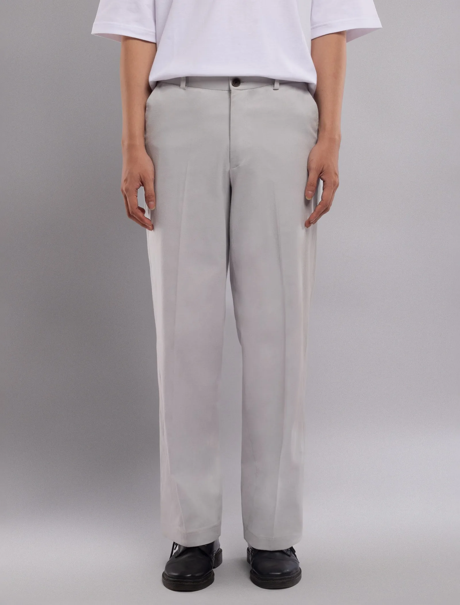 Silver Chino Wide Pant