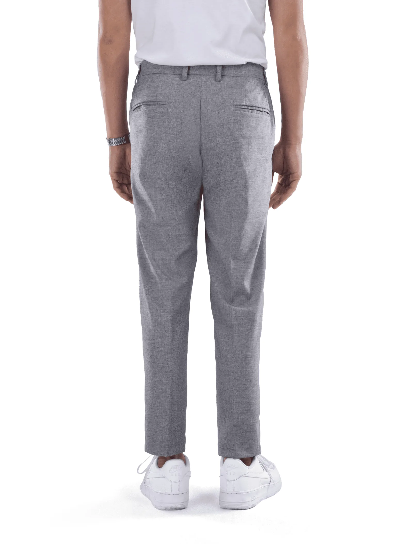 Pearl Grey Smart Waist Ankle Pant