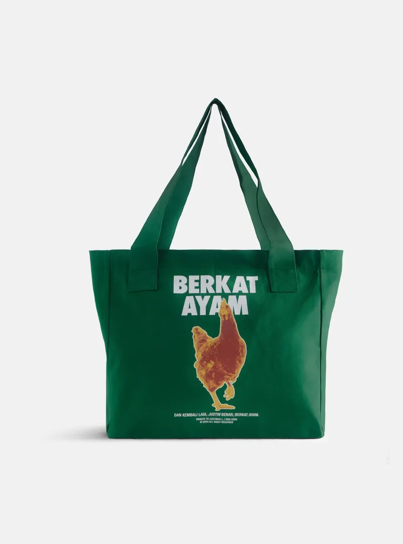 Coach Justin Podkes Selesai - Green Totebag Berkat Ayam