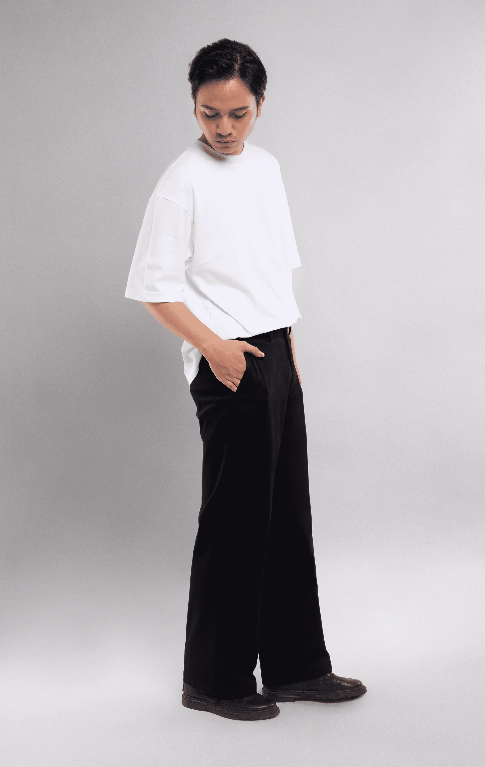Black Chino Wide Pant