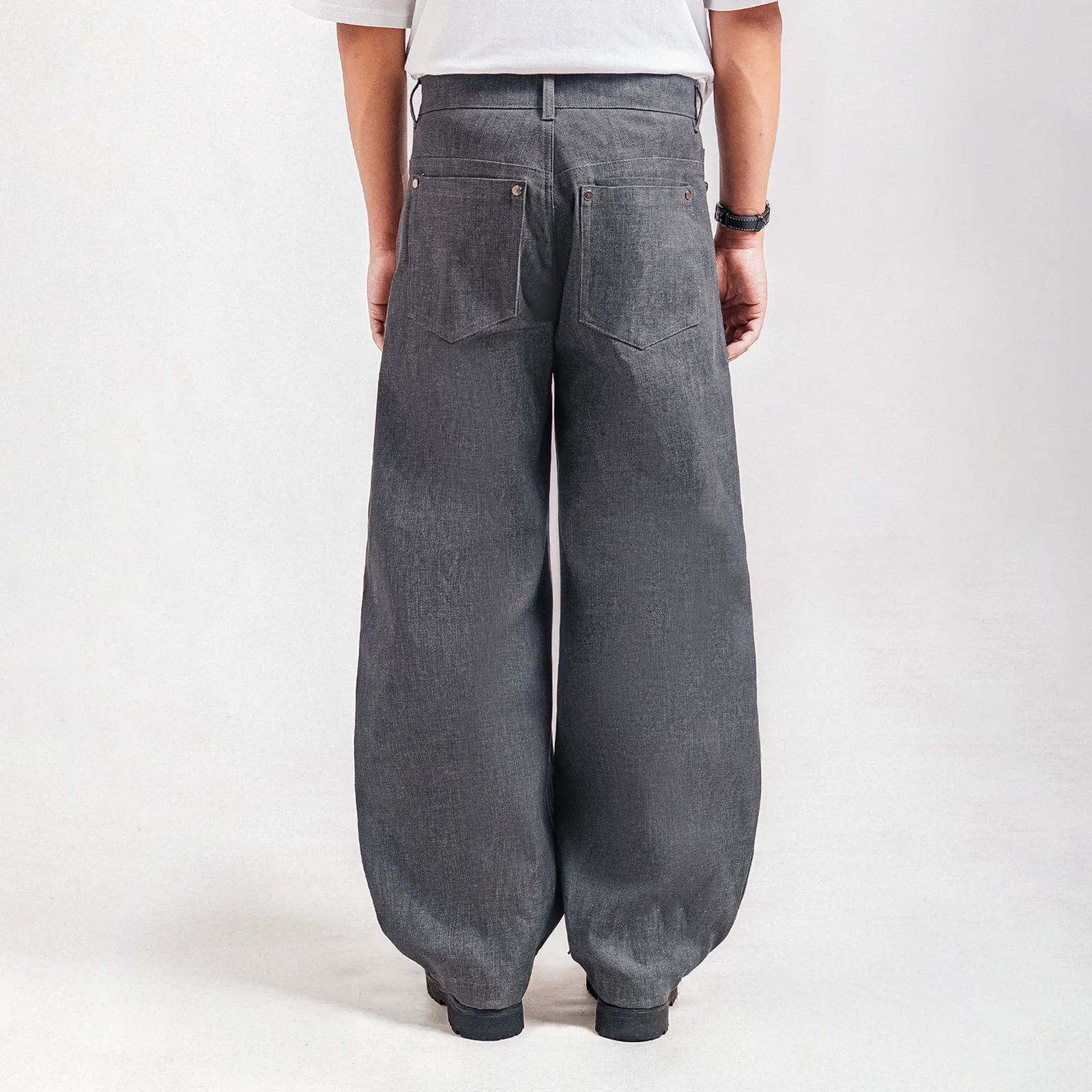 Grey Baggy Jeans Pant