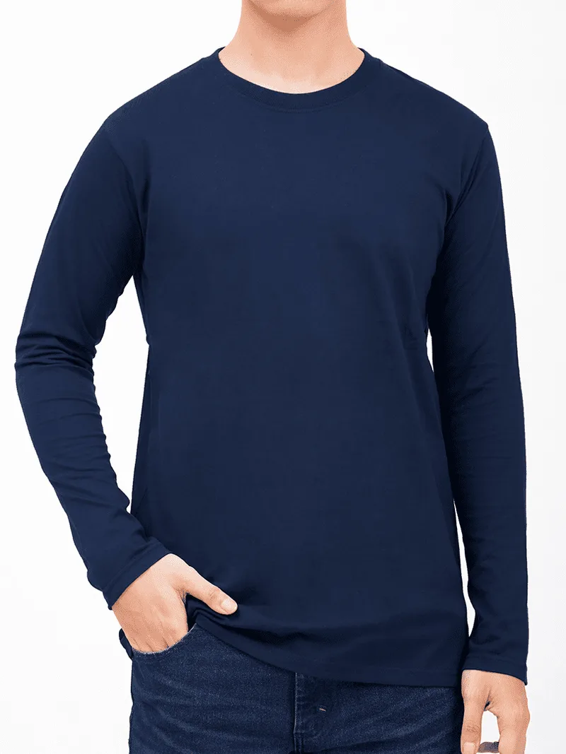 Long Crew Navy Tee