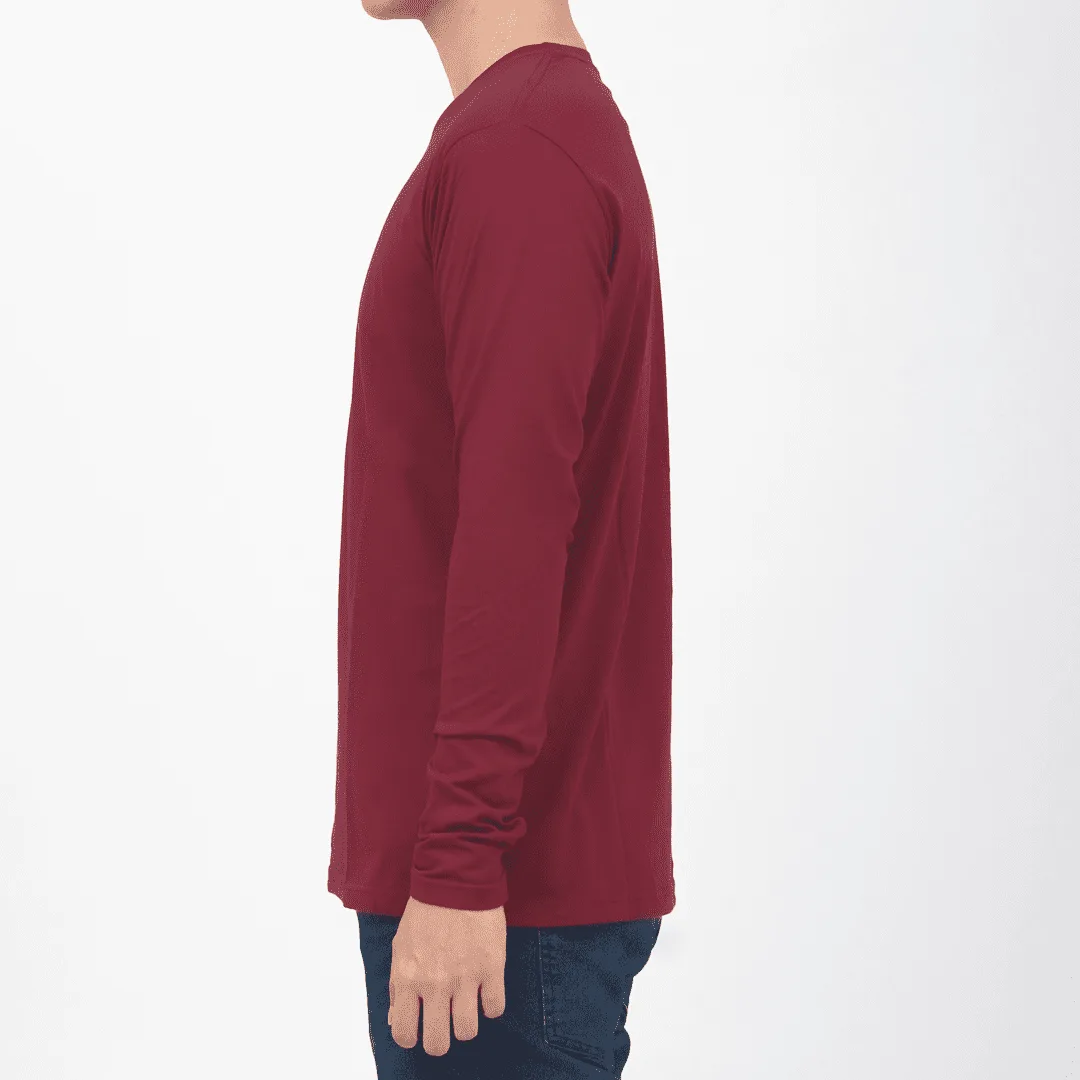Long Crew Maroon Tee