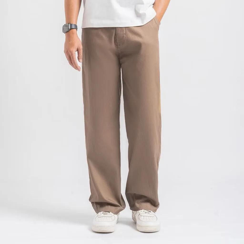 Men's coffee Work Pants, heavyweight chino workpant construction