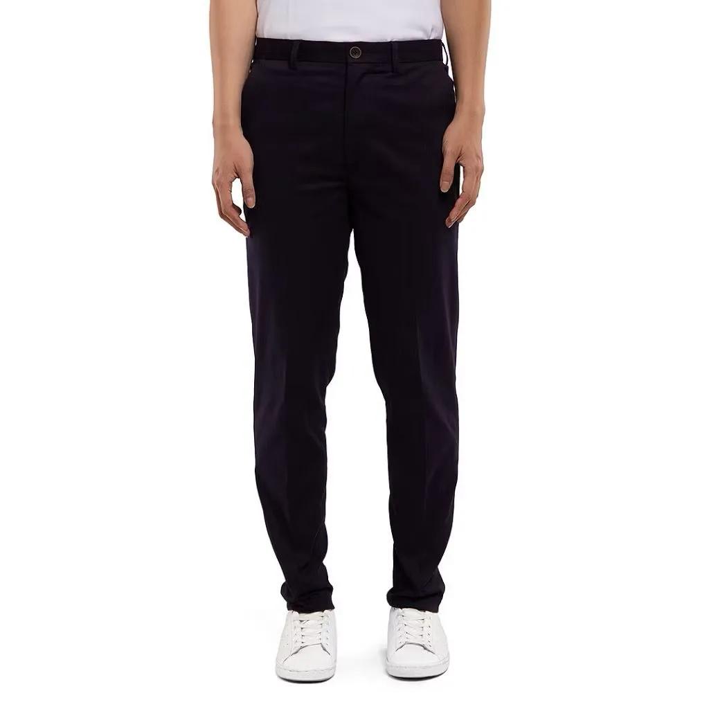 Men's navy cotton twill pants, the sharpest chino color
